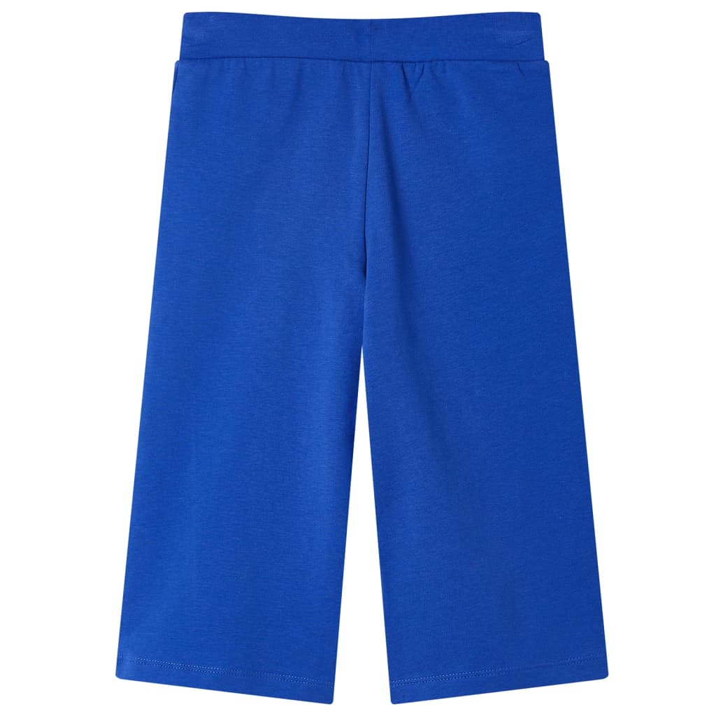 Pantalon large pour enfant bleu cobalt 104