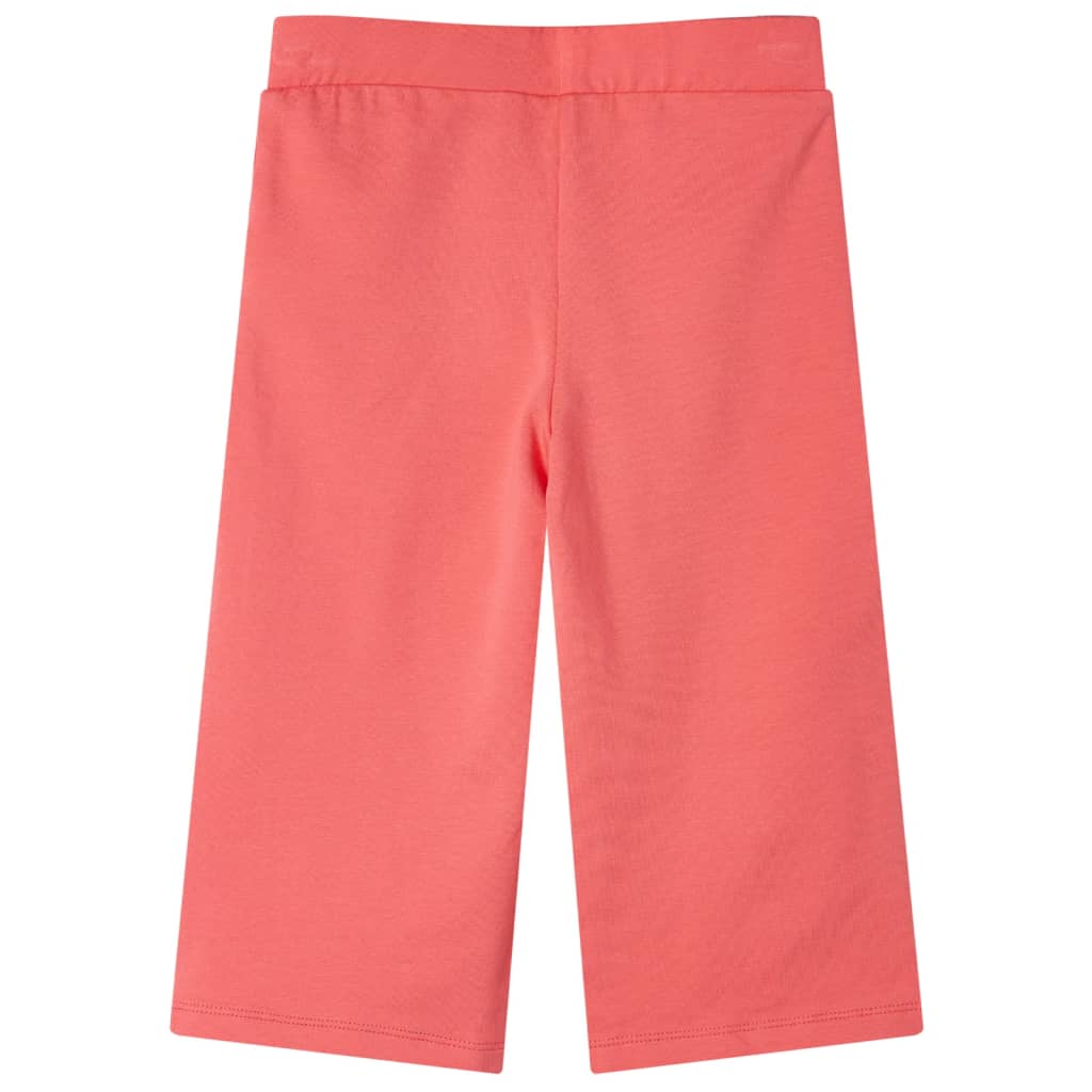 Kids' Wide-Leg Trousers Coral Pink 128