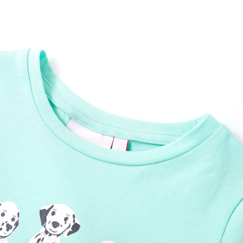 T-shirt enfant vert menthe clair 116