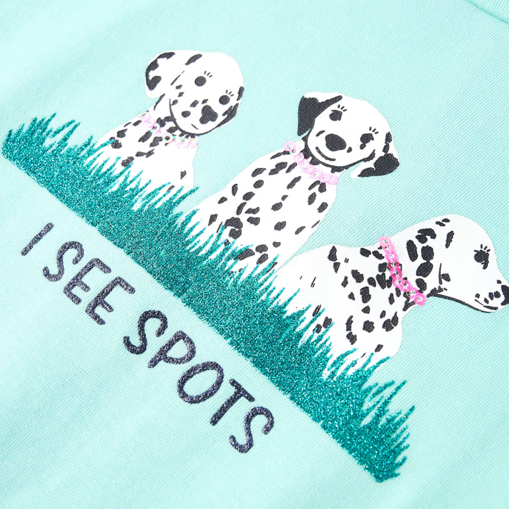 T-shirt enfant vert menthe clair 128