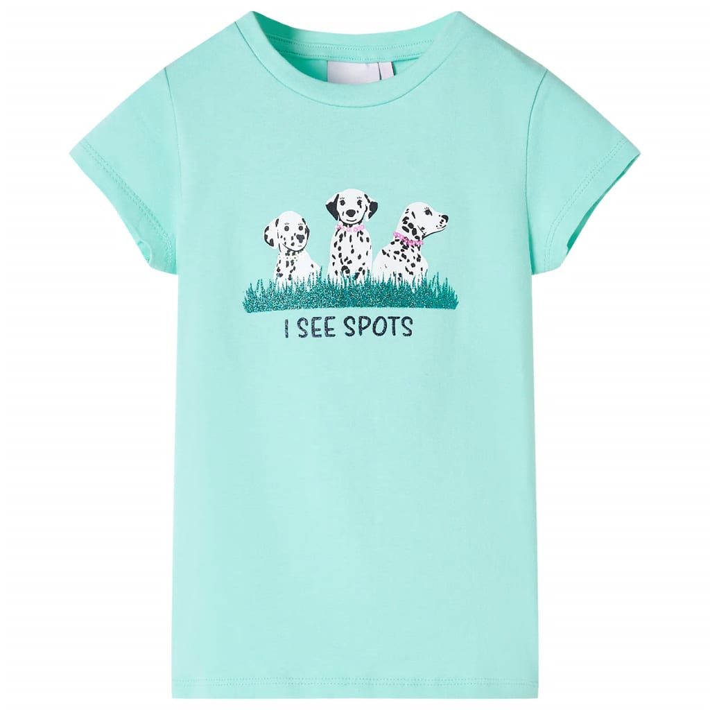 T-shirt enfant vert menthe clair 140