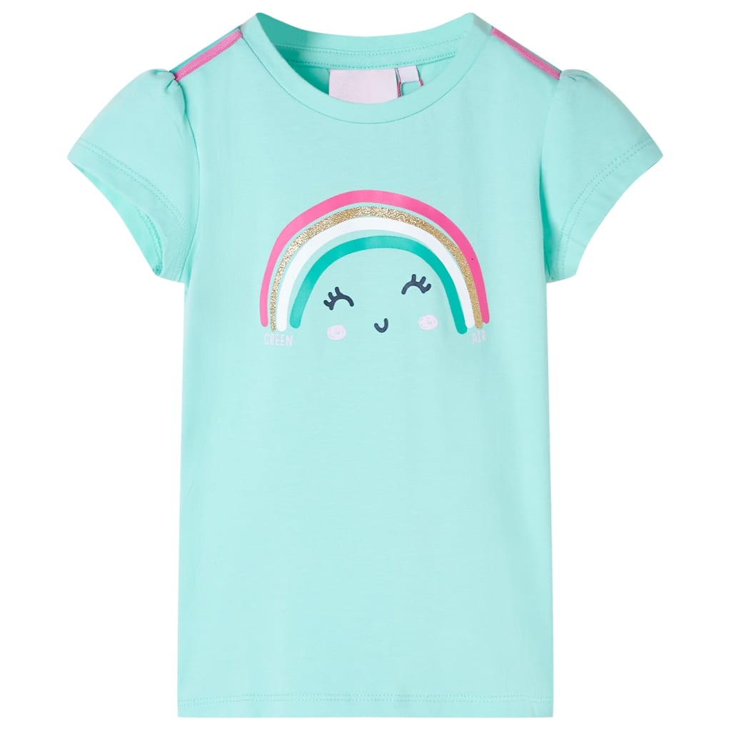 T-shirt enfant vert menthe clair 116