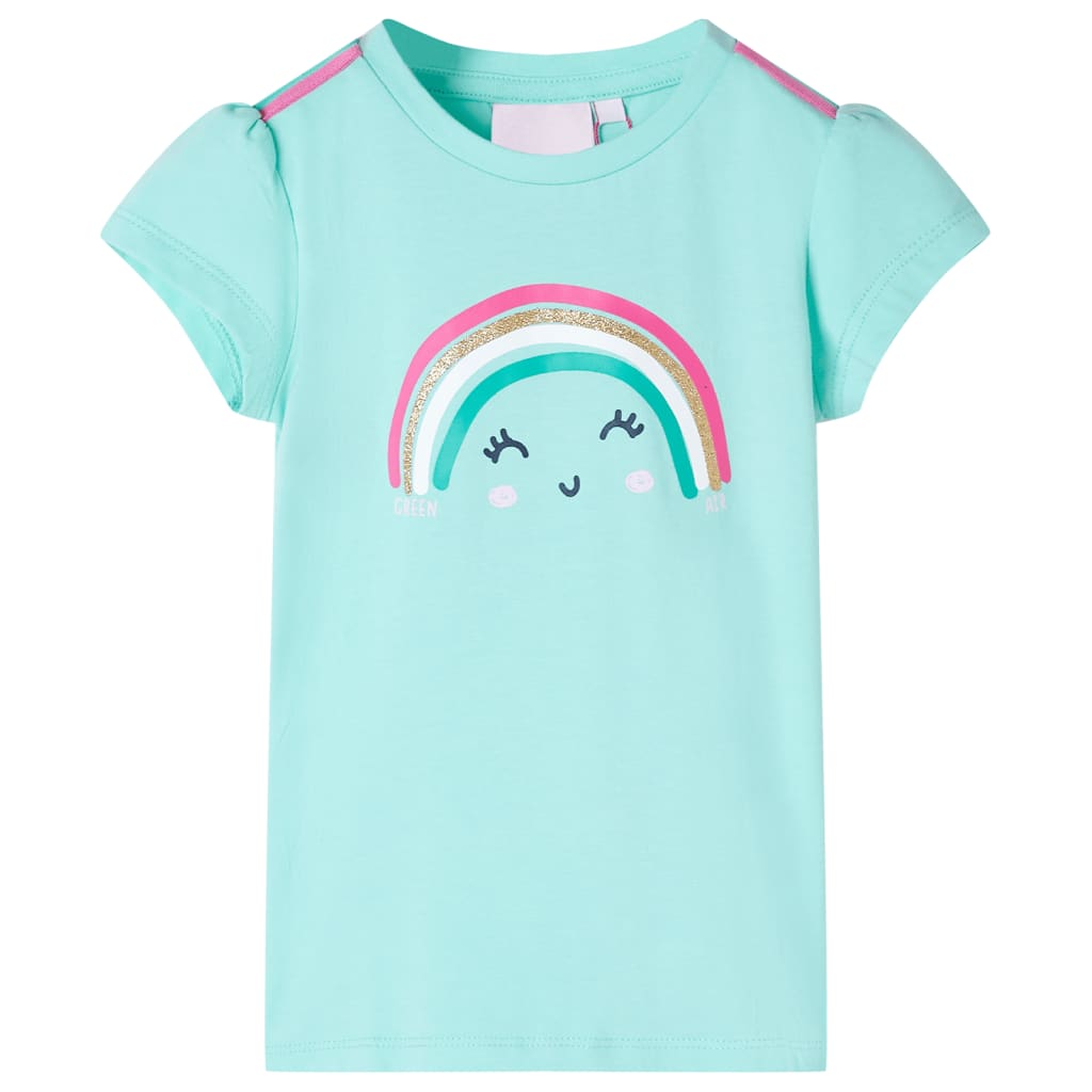 T-shirt enfant vert menthe clair 140