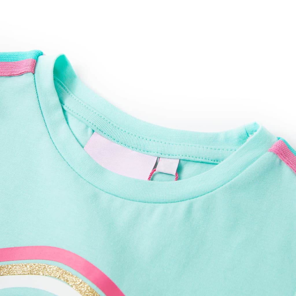 T-shirt enfant vert menthe clair 140