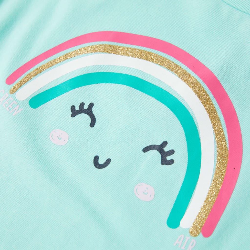 T-shirt enfant vert menthe clair 140