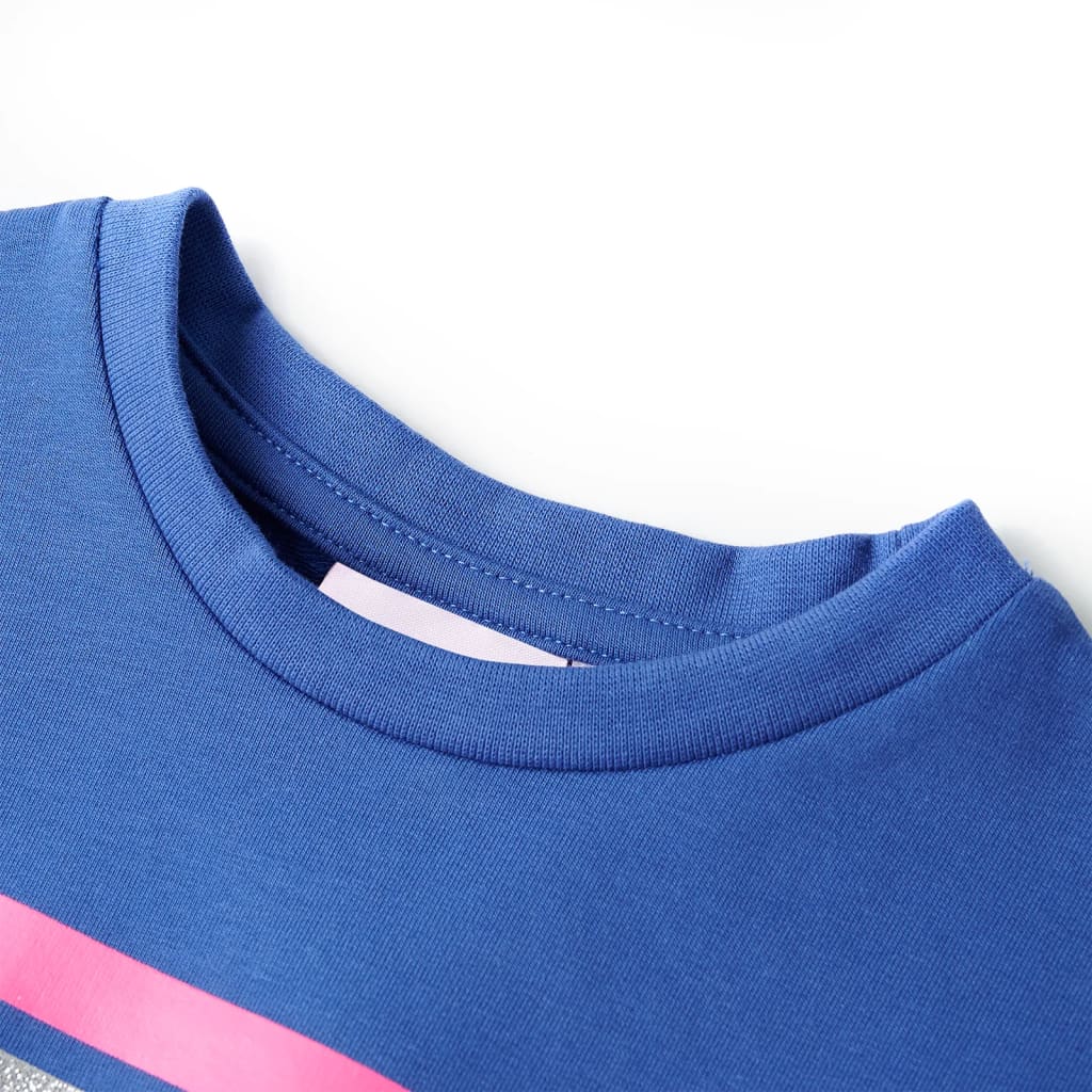 Robe enfant à cordon bleu cobalt 104
