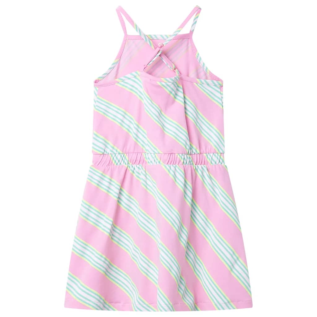 Kinderkleid mit Kordelzug Ärmellos Rosa 116