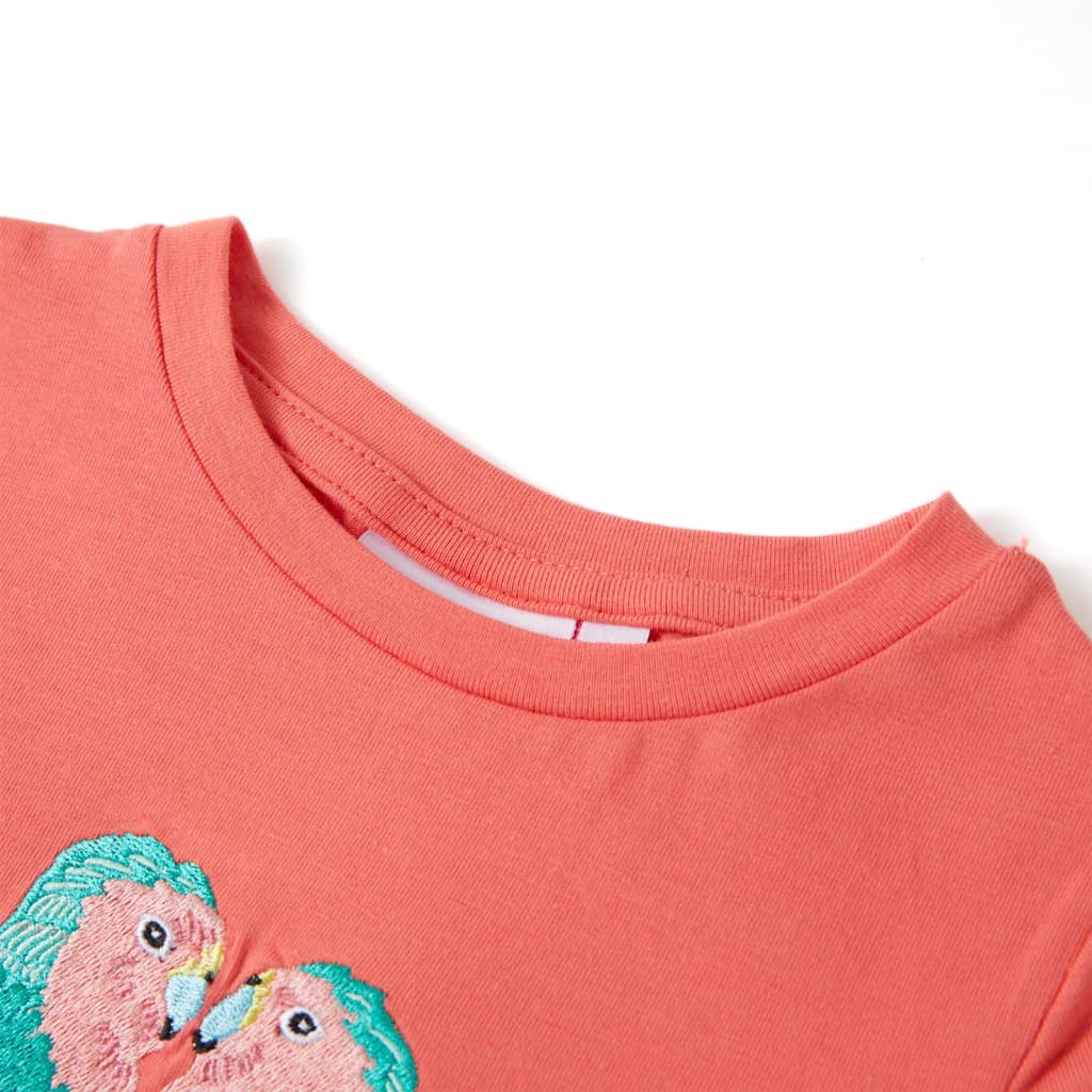 T-shirt enfant rose corail 104