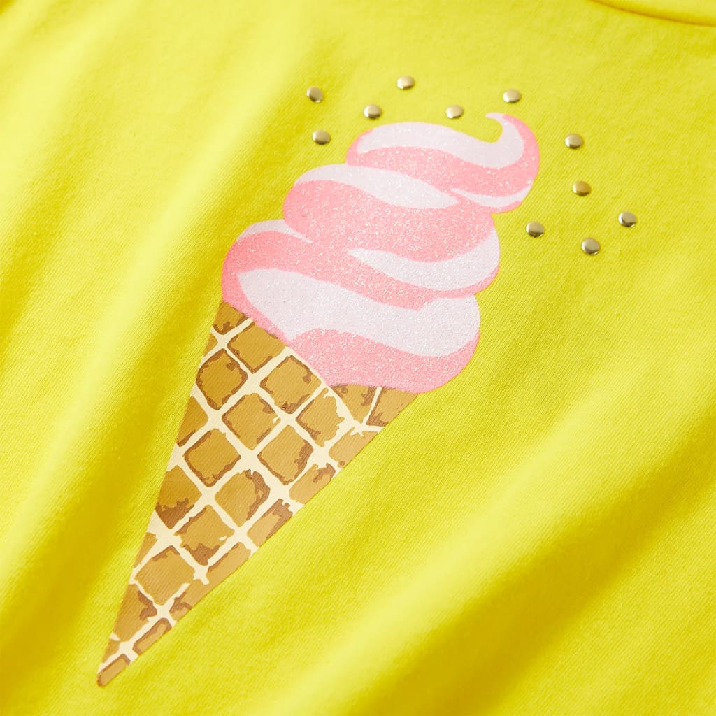 Kinder-T-Shirt Gelb 116