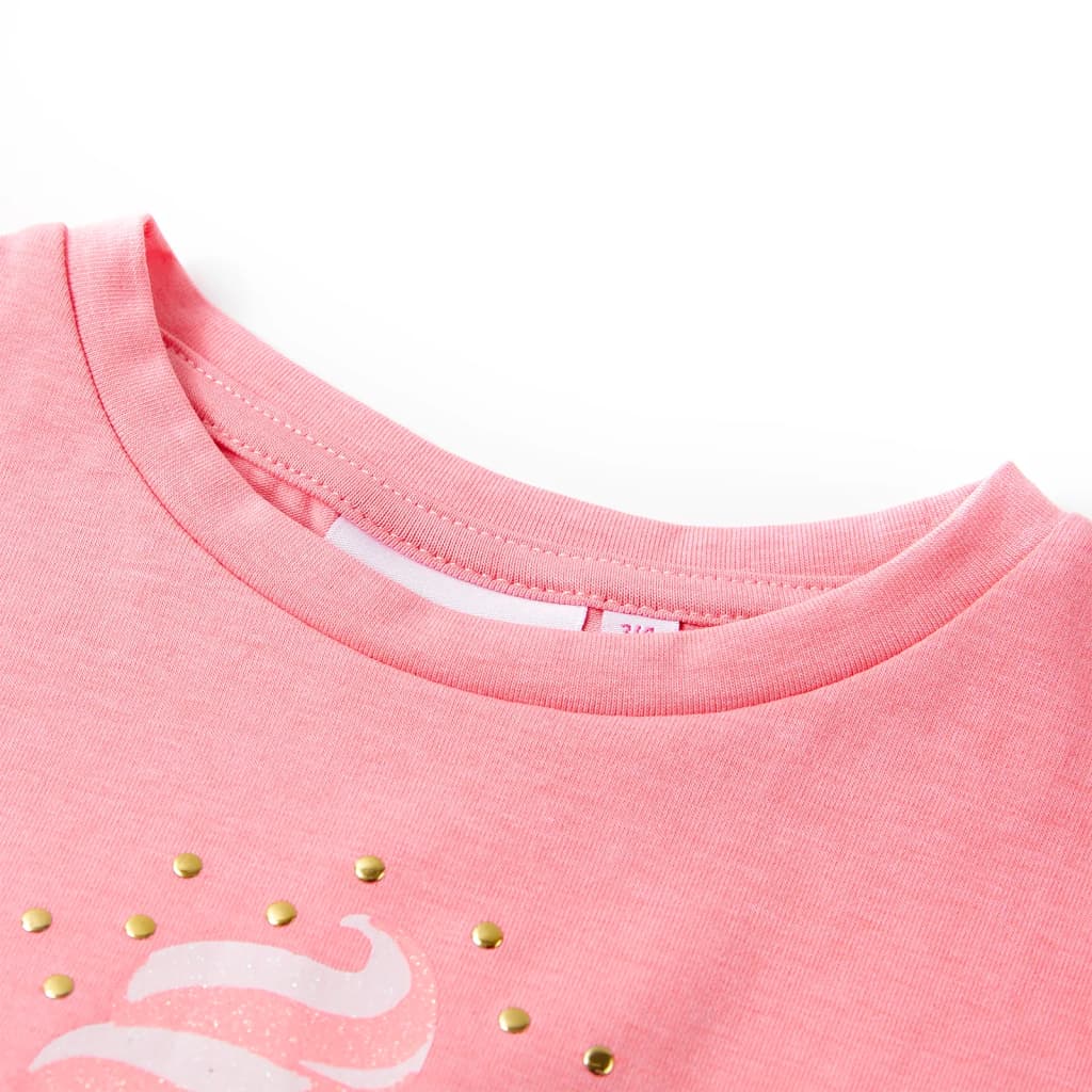 T-shirt enfant rose fluo clair 116