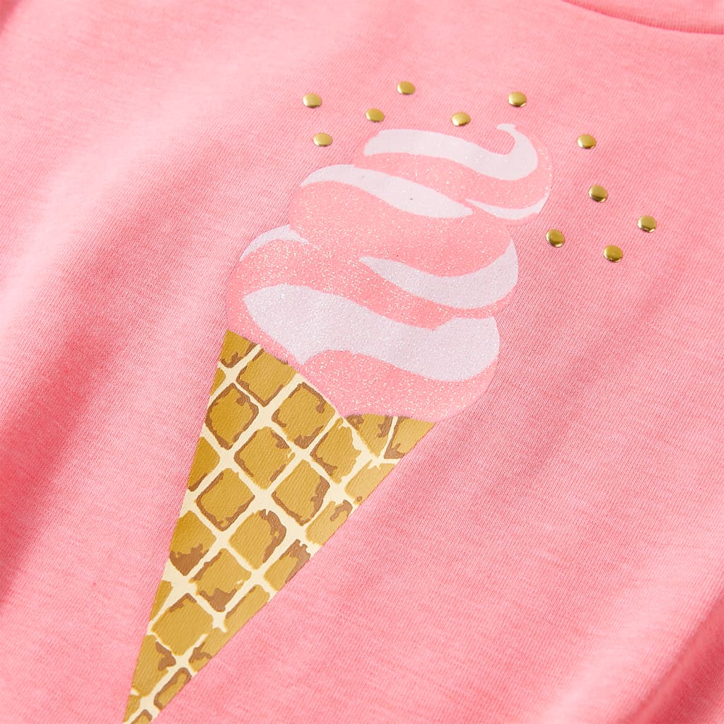 T-shirt enfant rose fluo clair 116