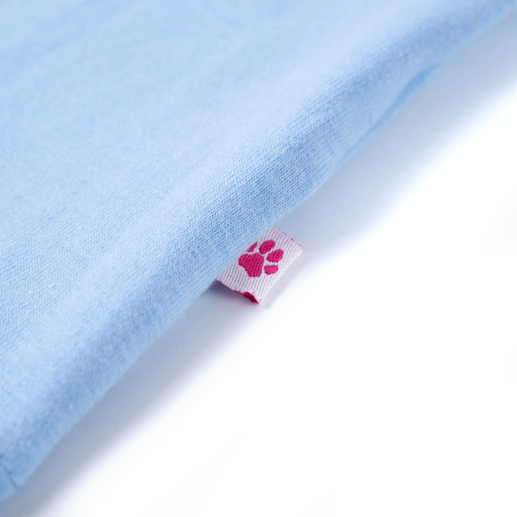 T-shirt enfant avec manches à volants bleu clair 140