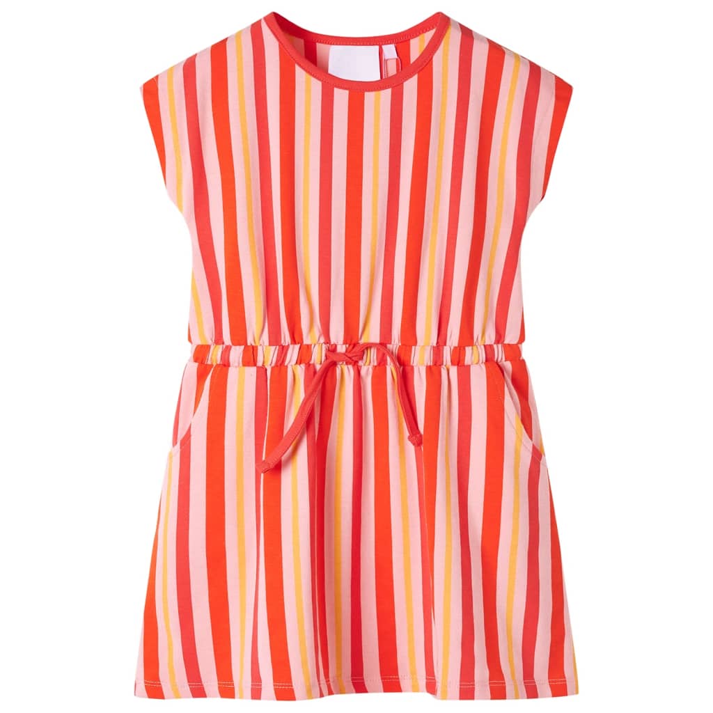 Robe d'enfant avec cordon de serrage Rose et Rouge 104