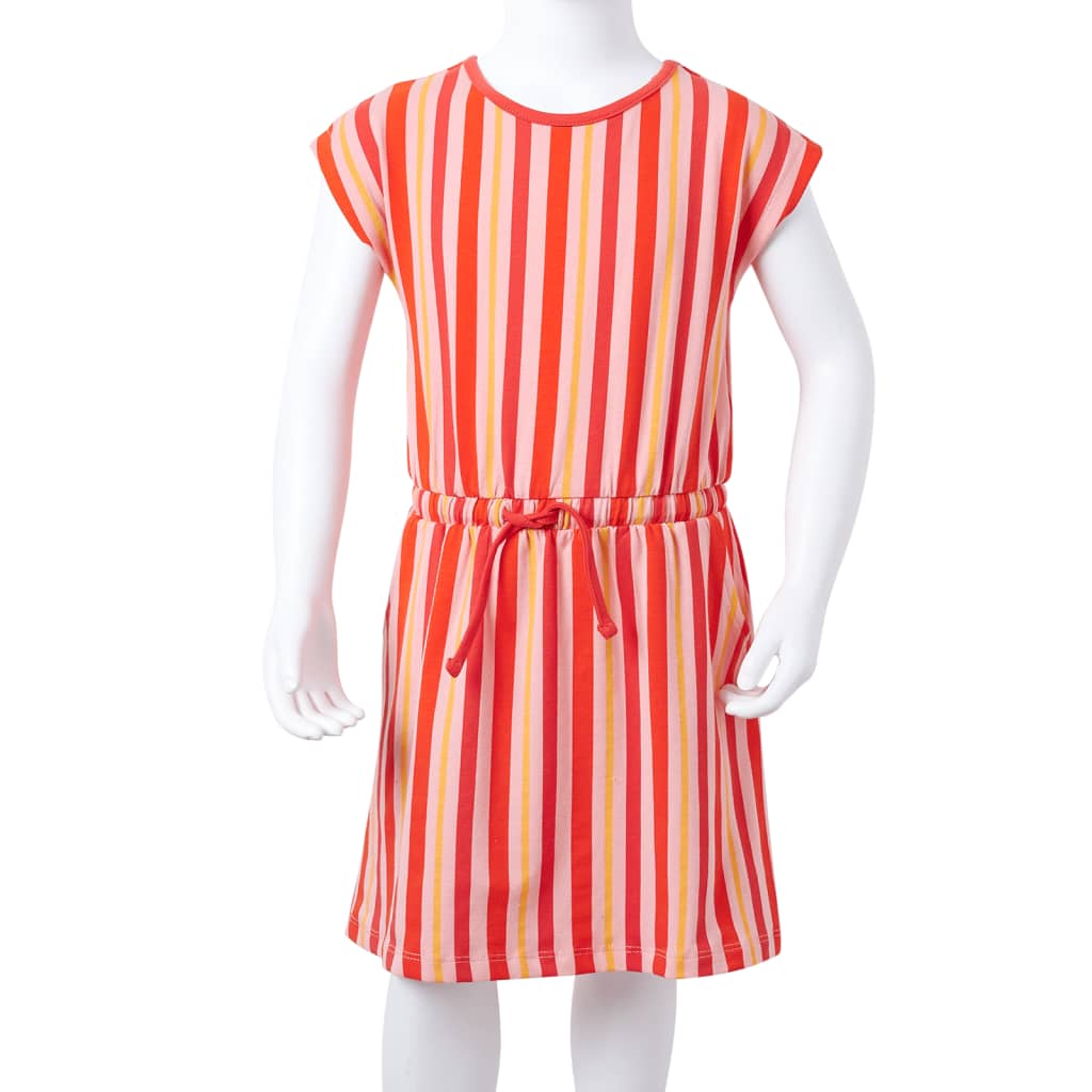 Robe d'enfant avec cordon de serrage Rose et Rouge 104