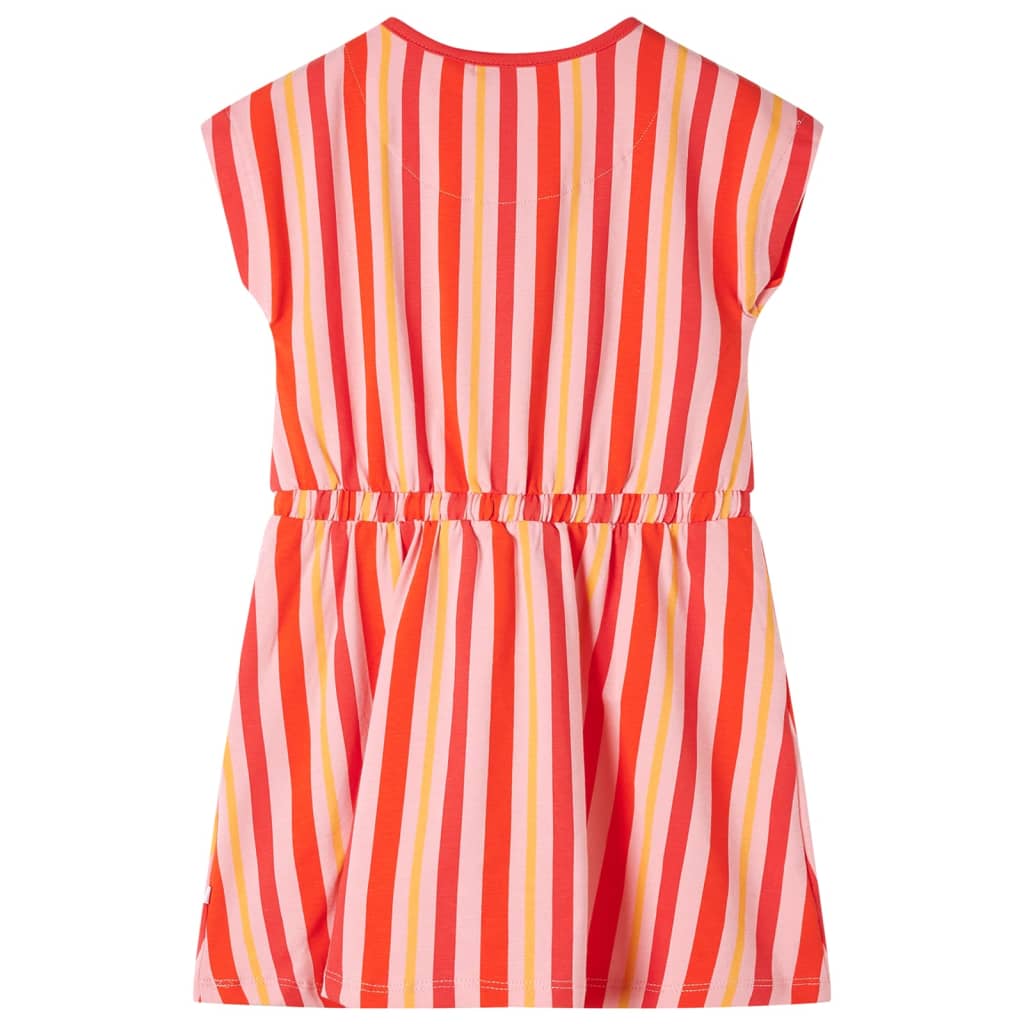 Robe d'enfant avec cordon de serrage Rose et rouge 116