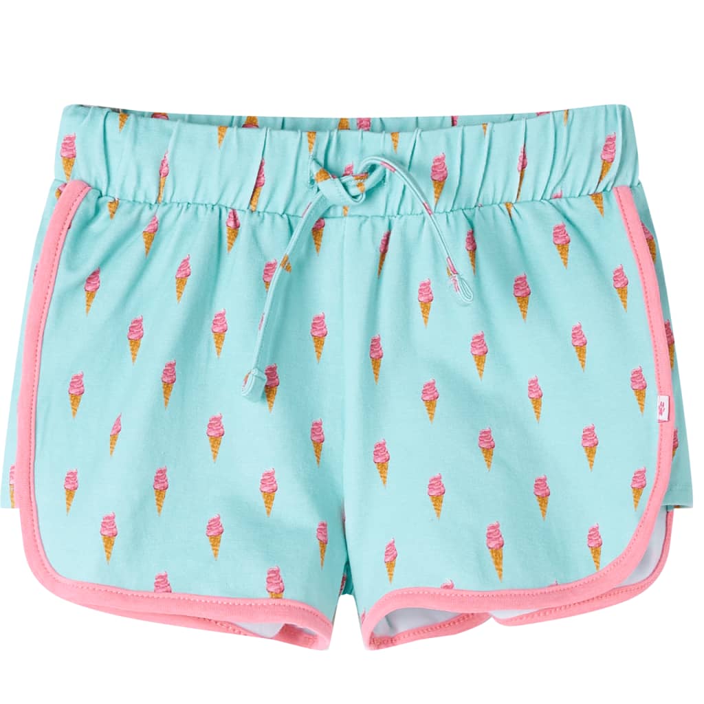 Short pour enfant avec cordon de serrage Menthe claire 104