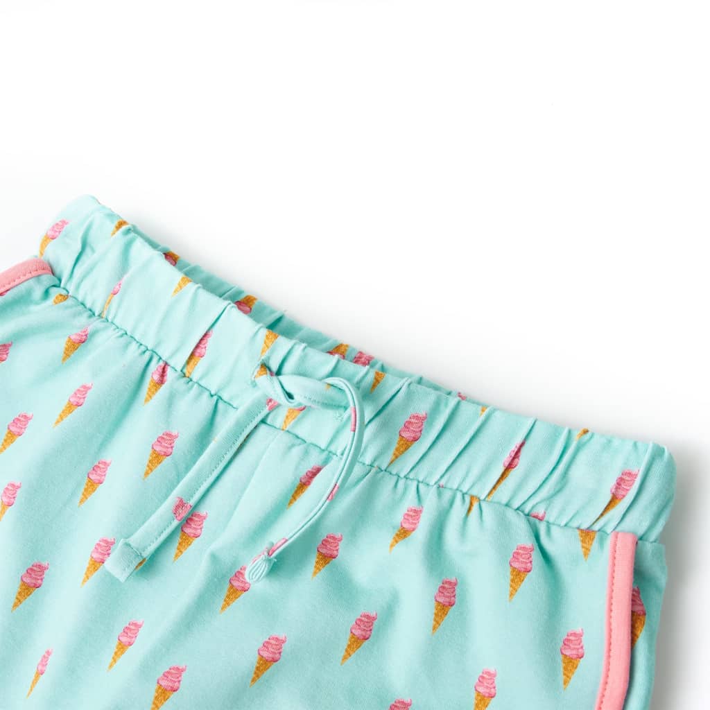 Short pour enfant avec cordon de serrage Menthe claire 104