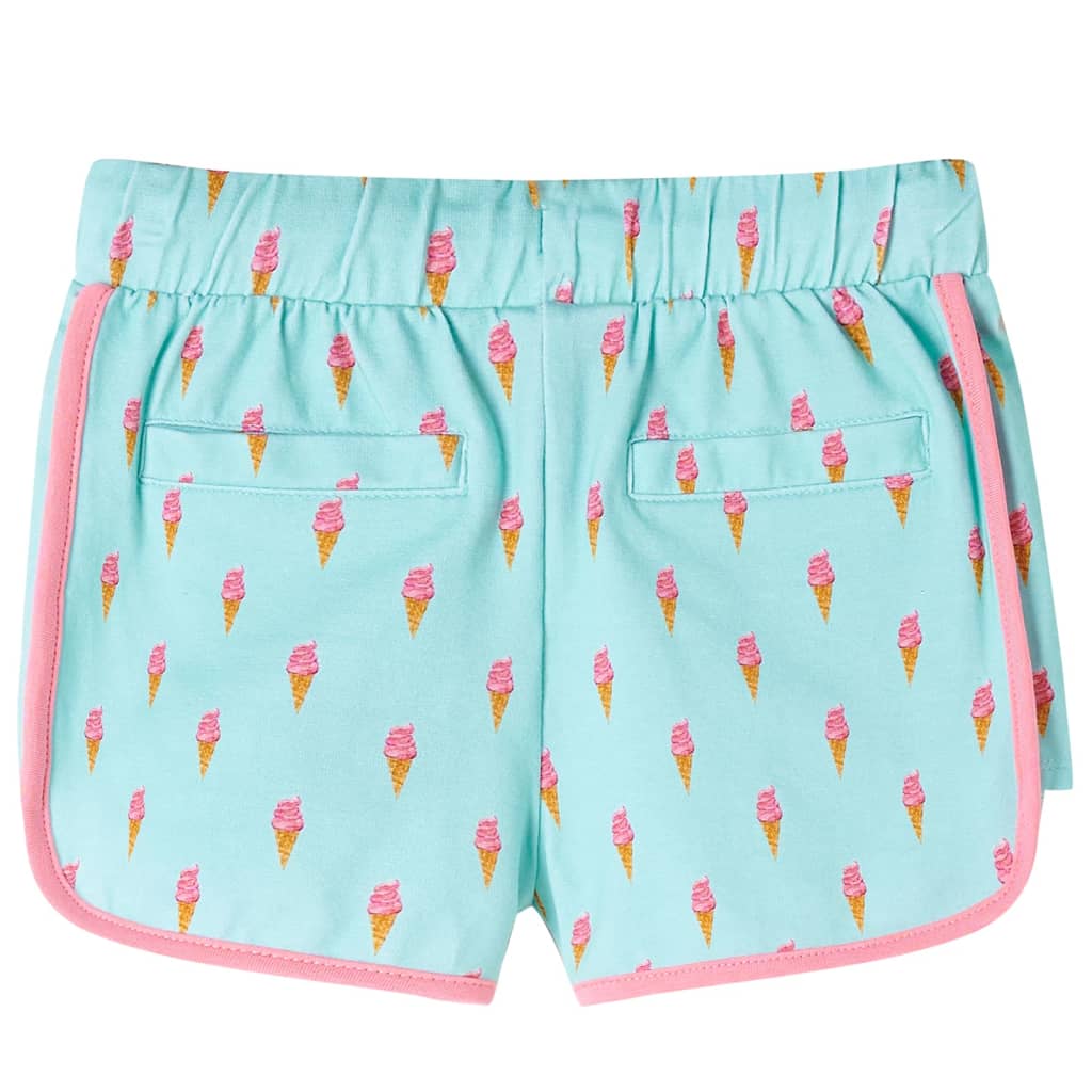 Shorts enfant à cordon Vert menthe clair 128