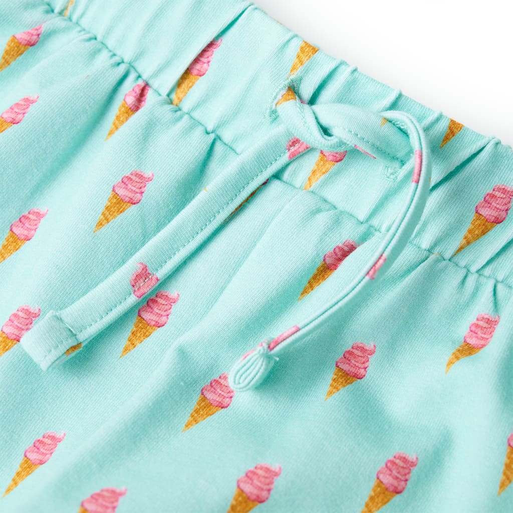 Kids' Shorts with Drawstring Light Mint Green 140