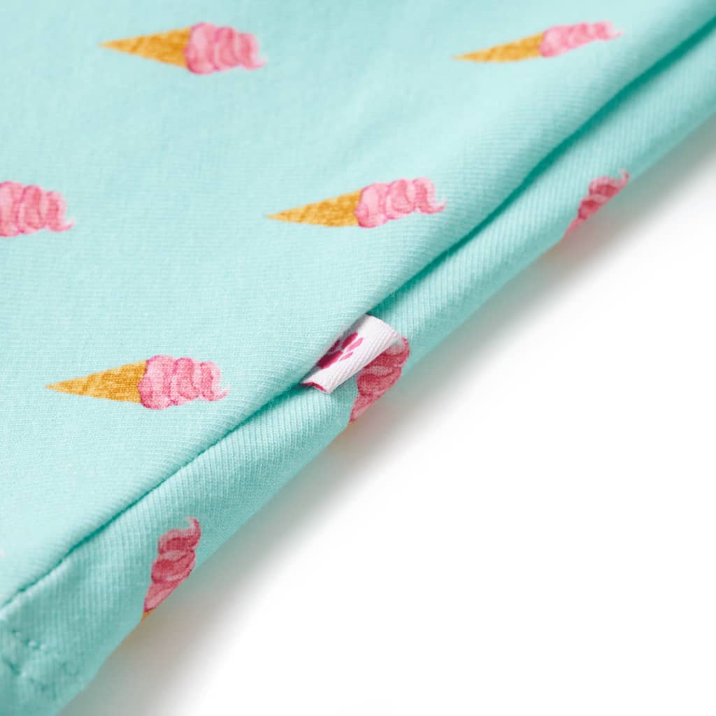 Girls' dress with drawstring Light mint green 128