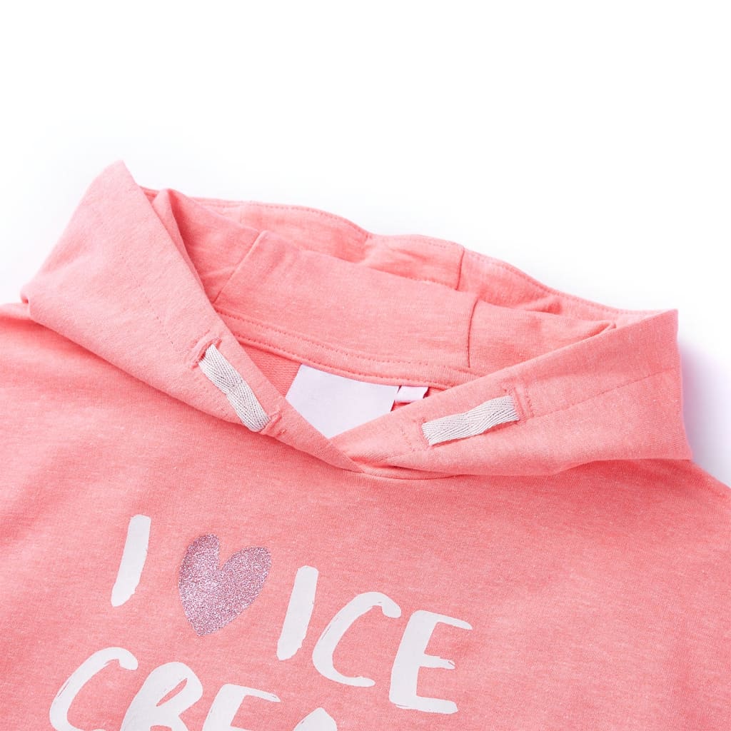 Sweat à capuche enfant rose clair 104
