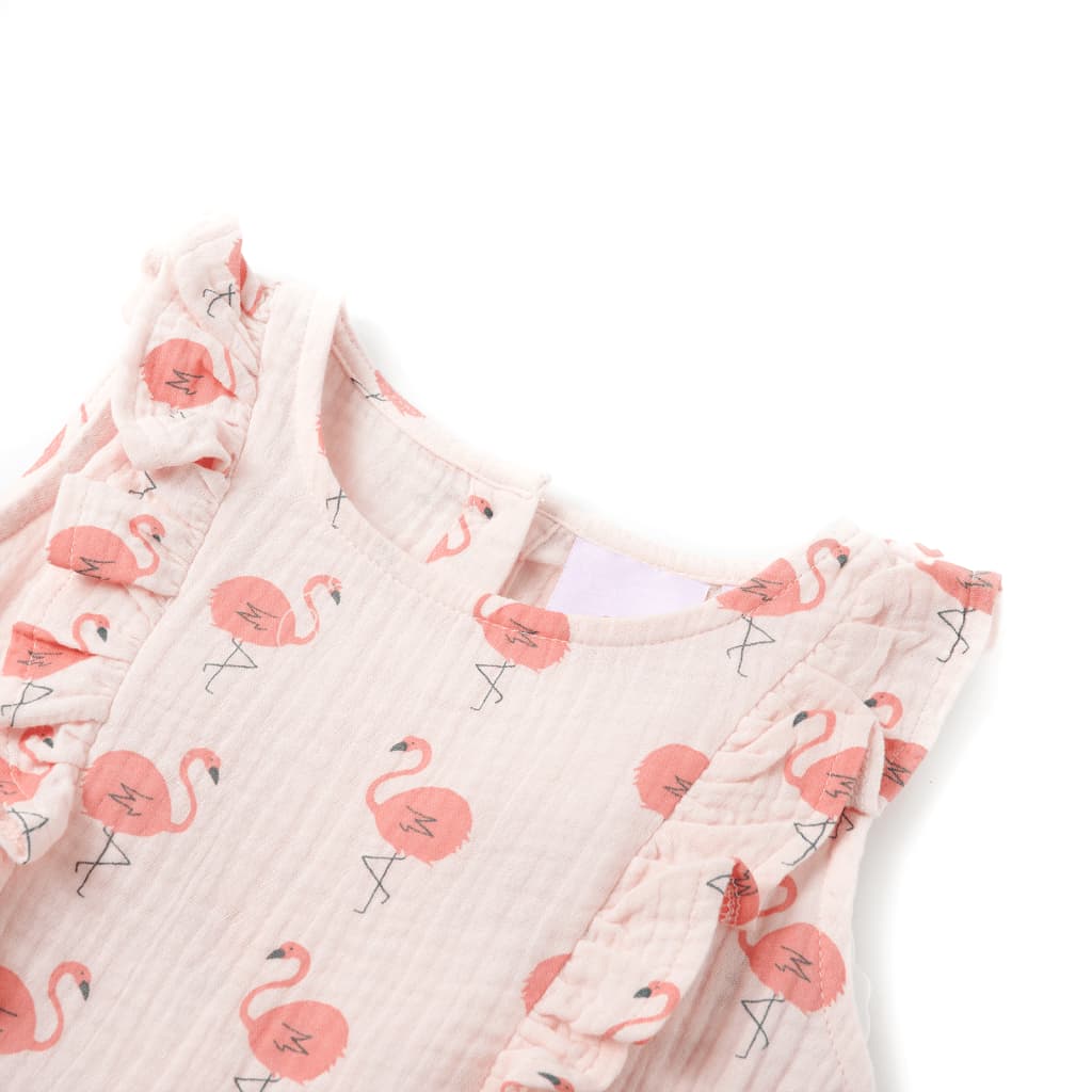 Robe enfant à volants rose clair 116