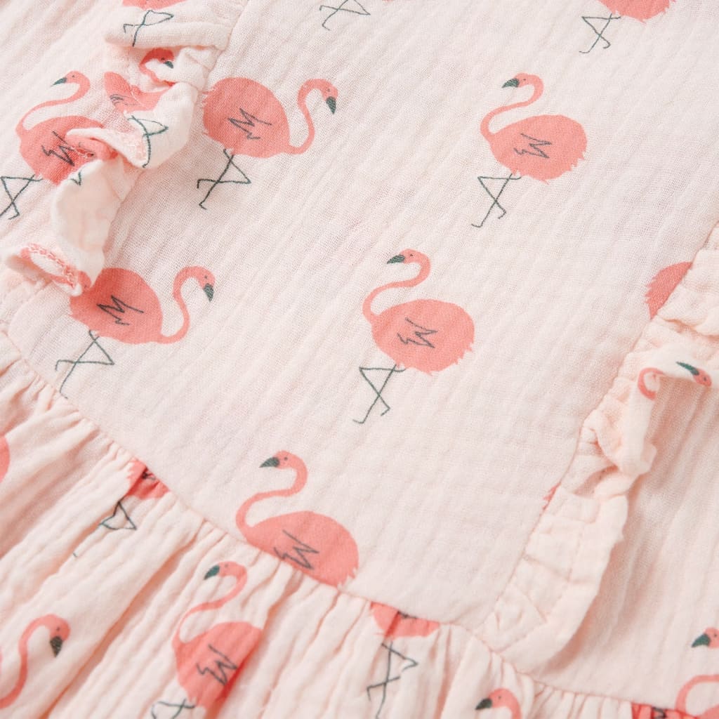 Robe enfant à volants rose clair 116