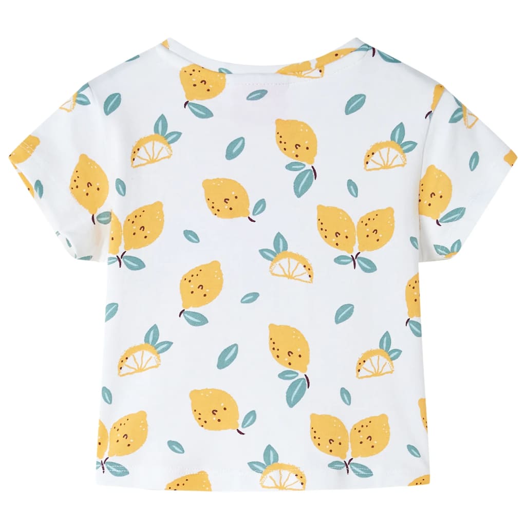 T-shirt enfant à ourlet noué écru 116