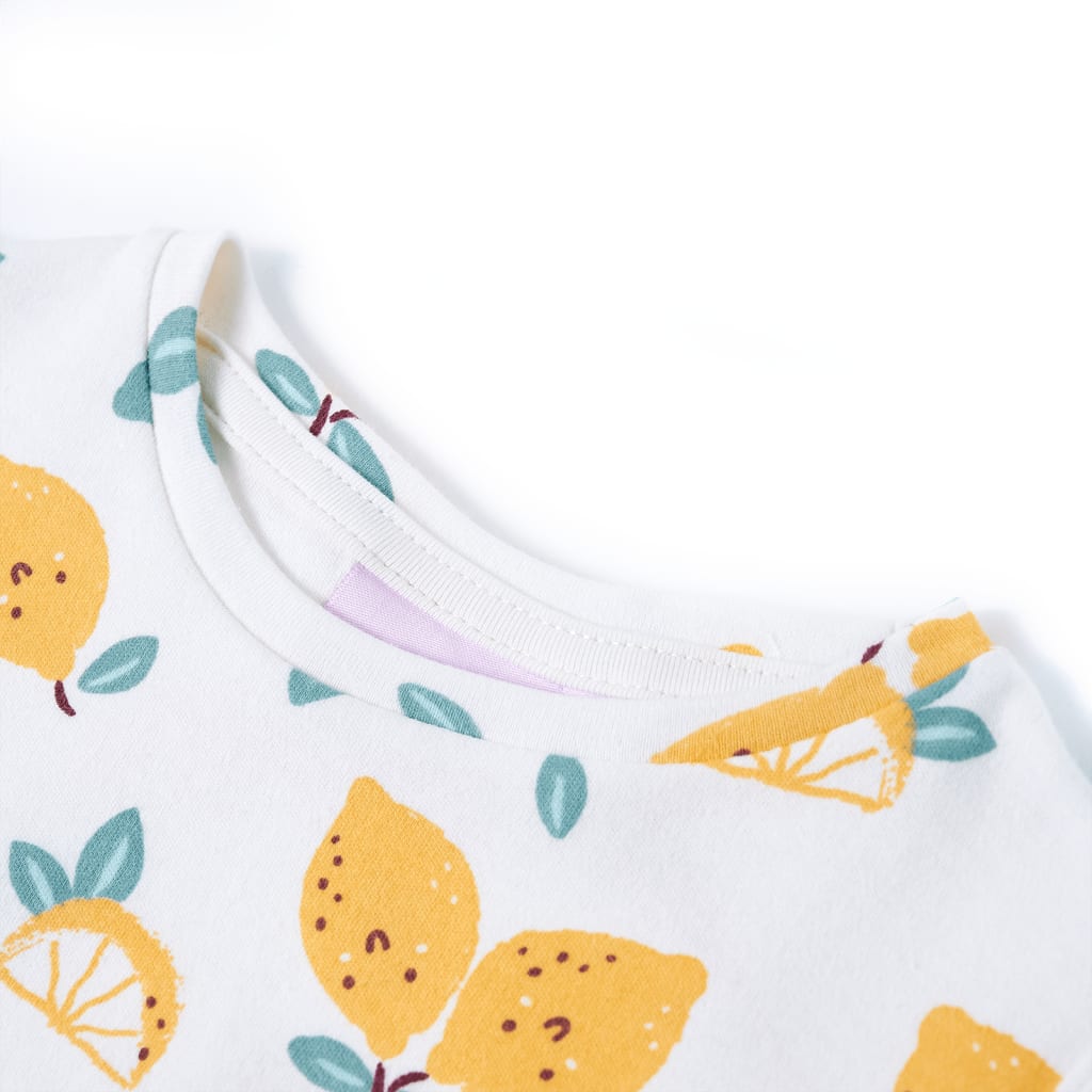 T-shirt enfant à ourlet noué écru 116