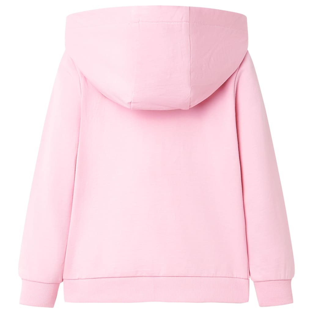 Kids' Zip-Up Hoodie Light Pink 104