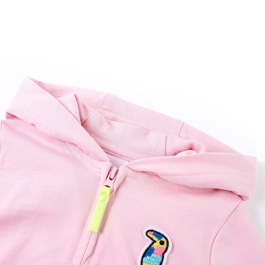 Kids' Zip-Up Hoodie Light Pink 104