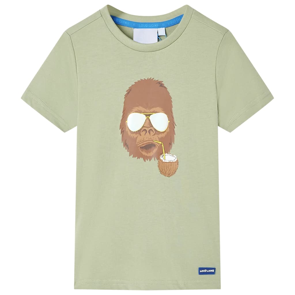 Kids' Short-Sleeved T-Shirt Light Khaki 116
