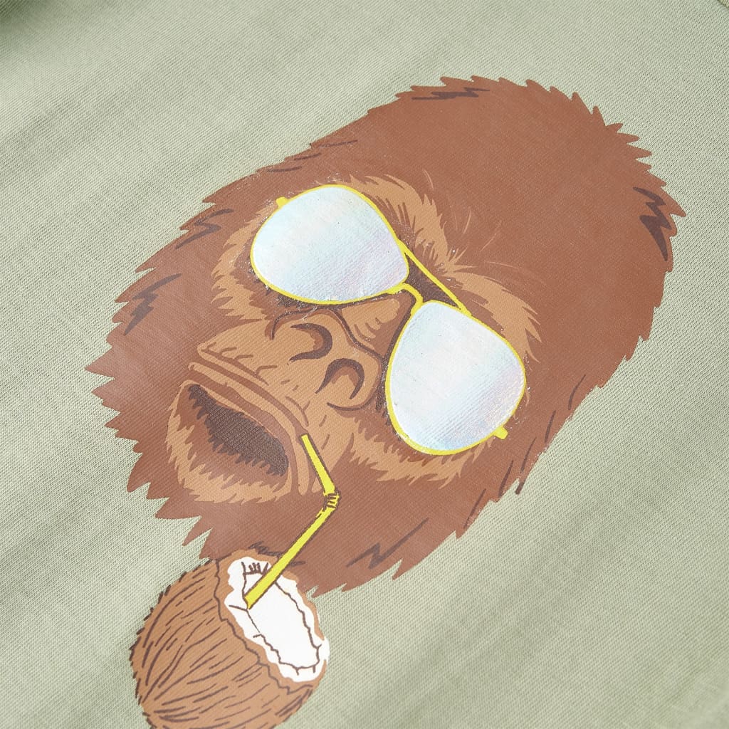 Kids' Short-Sleeved T-Shirt Light Khaki 116
