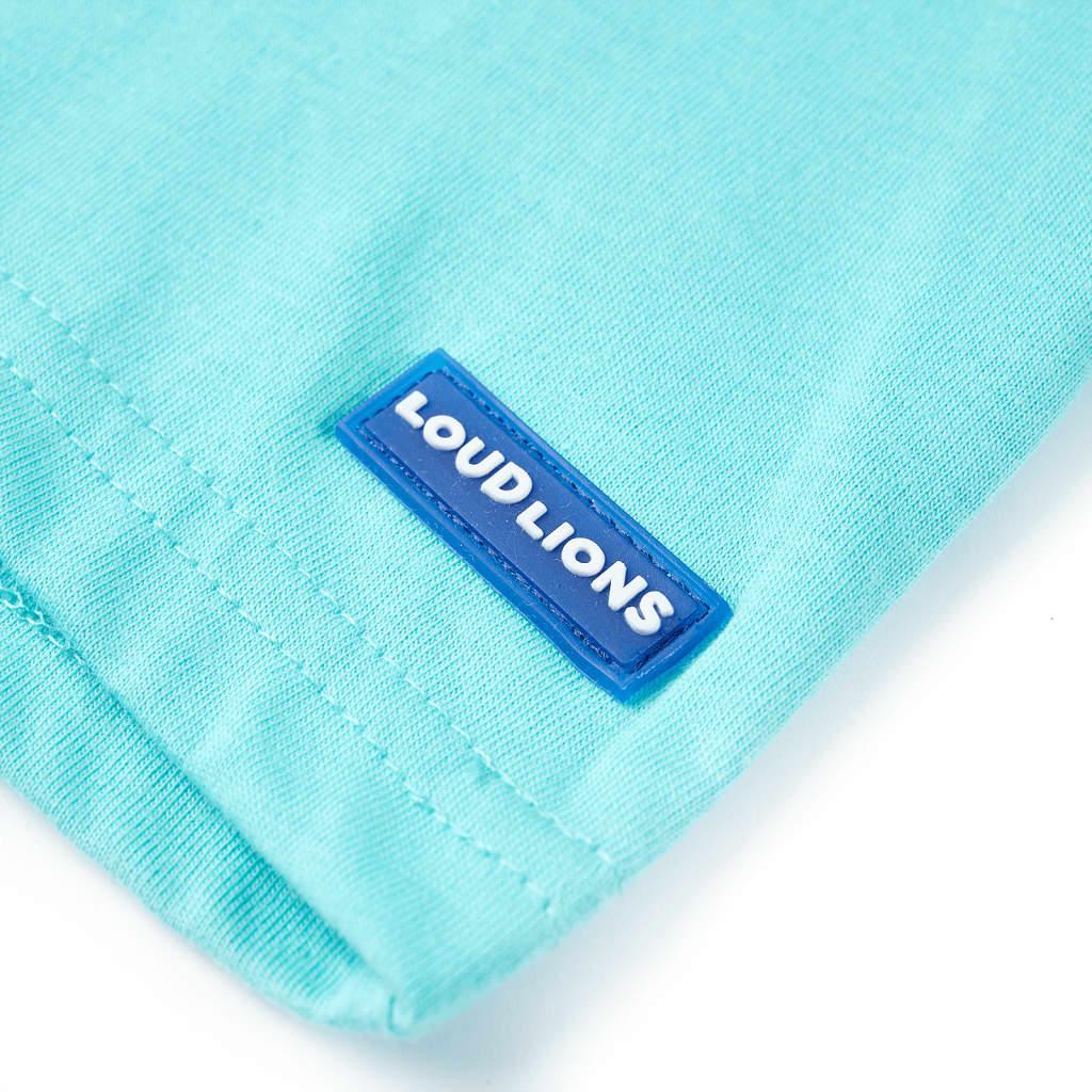 Kids' Short-Sleeve Shirt Aqua Blue 128