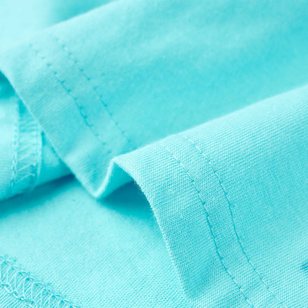 Kids' Short-Sleeve Shirt Aqua Blue 128