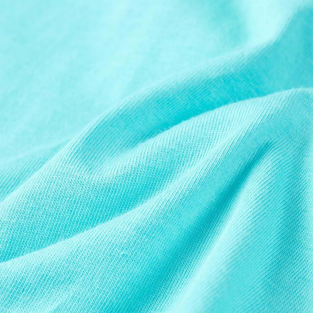 Kids' Short-Sleeve Shirt Aqua Blue 128
