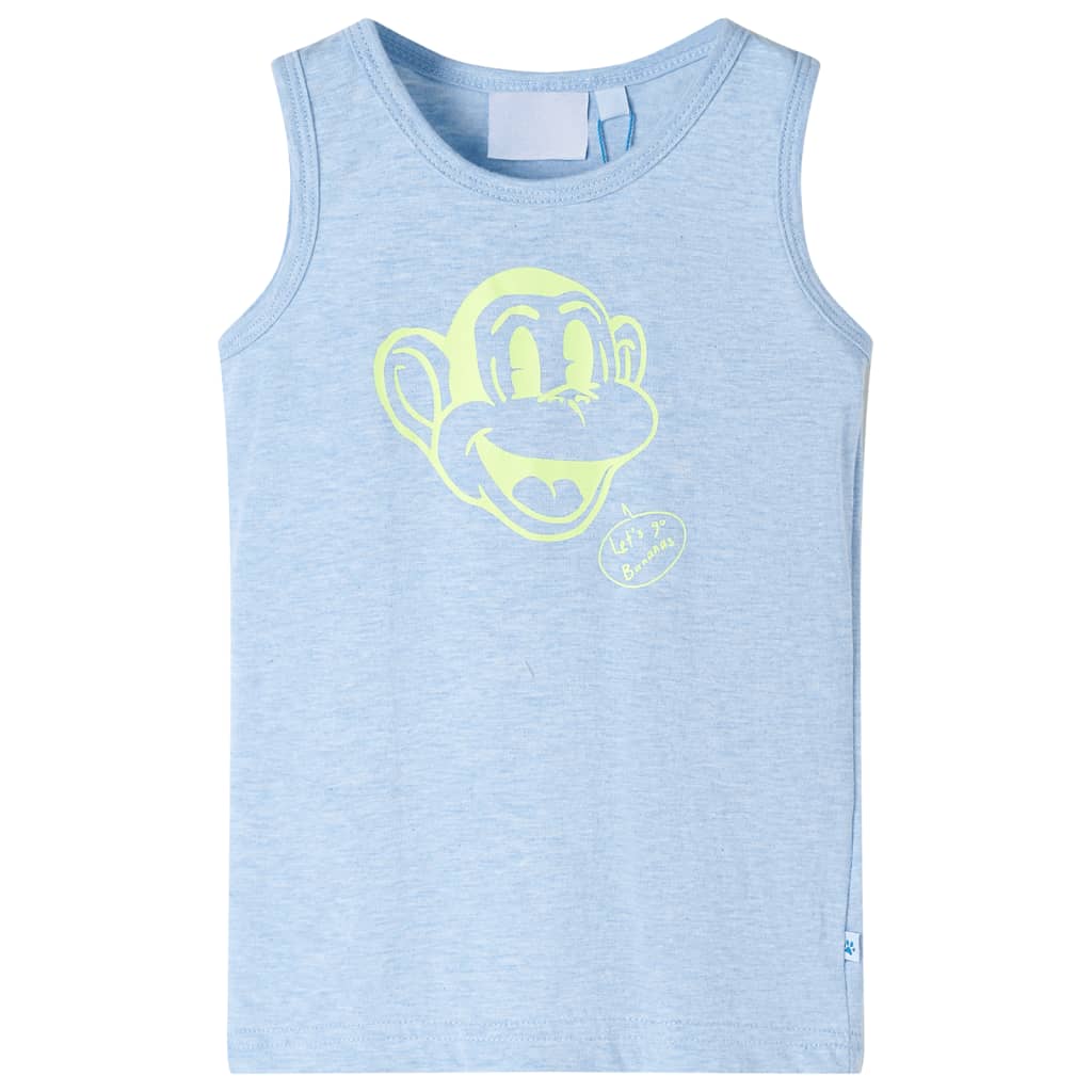 Children's Tank Top Light Blue Melange 104