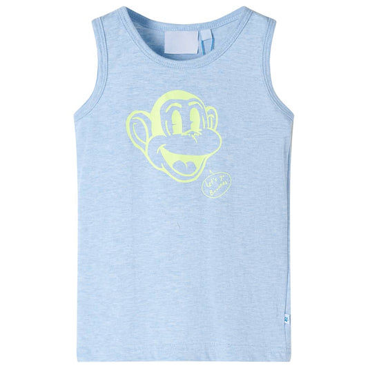 Children's Tank Top Light Blue Melange 104
