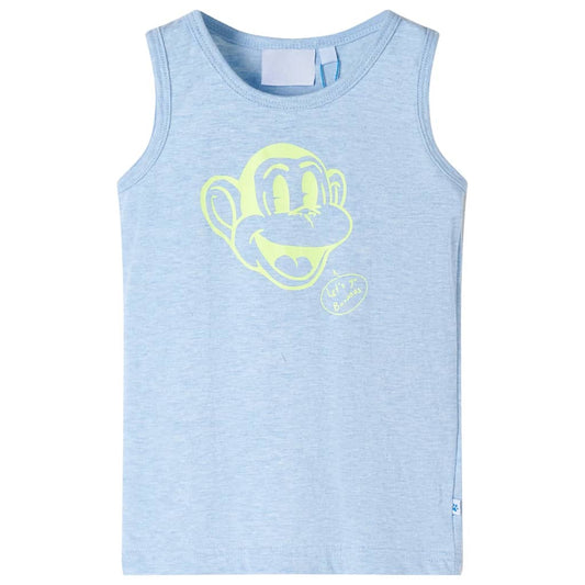 Kids' Tank Top Light Blue Mélange 116