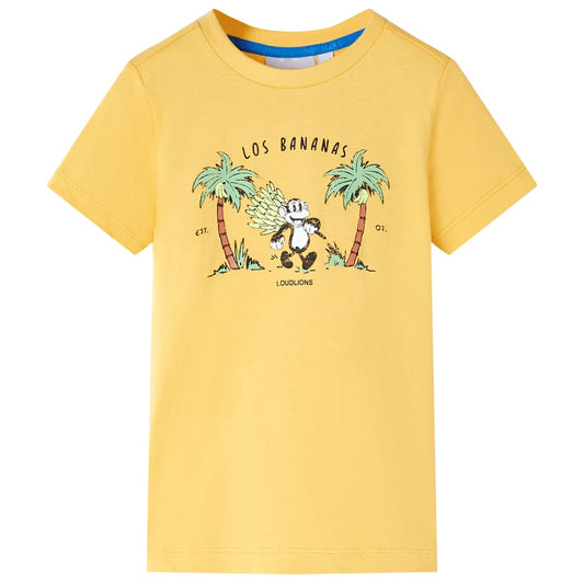 Kinder-T-Shirt Helles Ocker 128