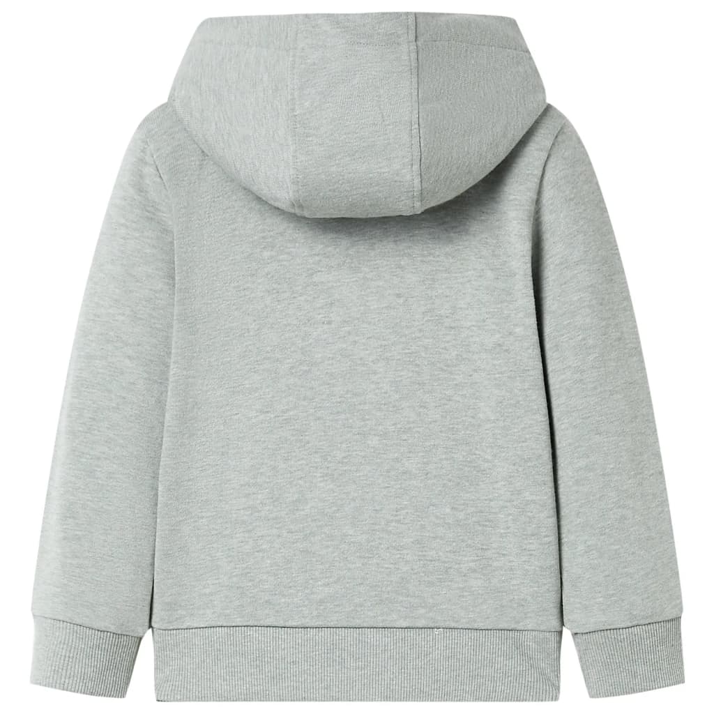 Sweat-shirt à capuche zippé pour enfant Mélange kaki clair 104