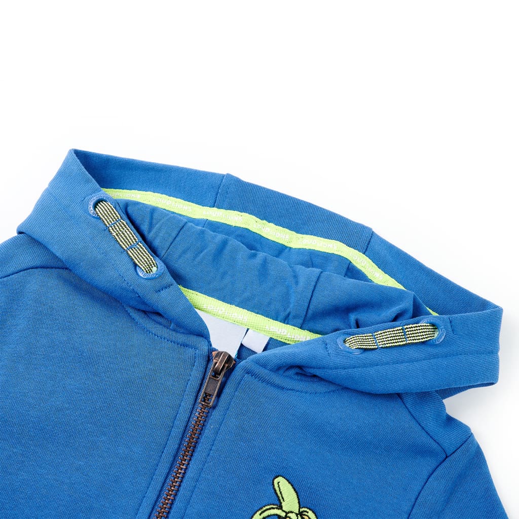 Kinder-Kapuzenpullover mit Reißverschluss Blau 92