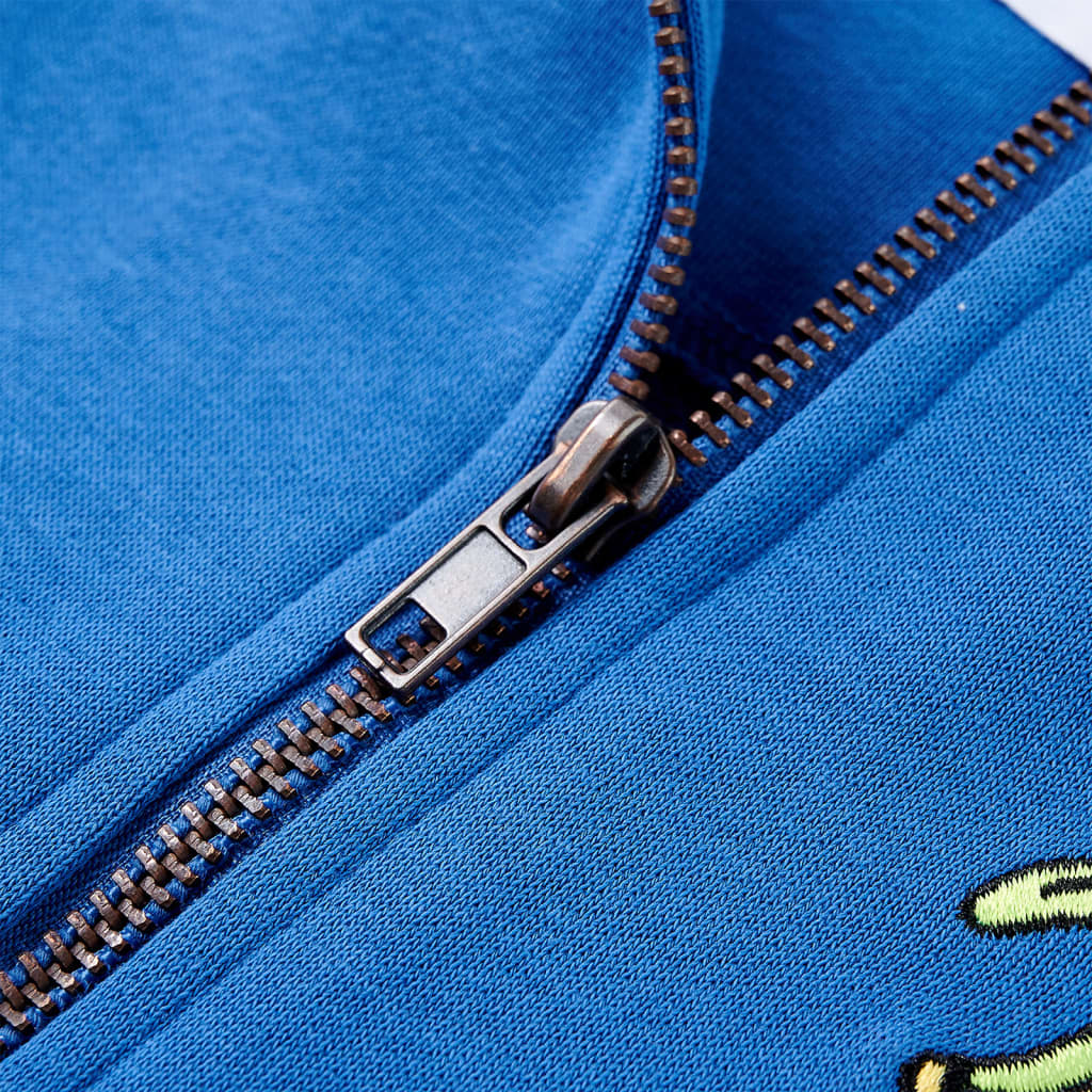 Kinder-Kapuzenpullover mit Reißverschluss Blau 92