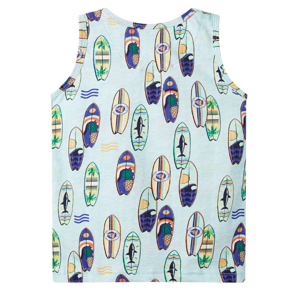 Kids' Tank Top Light Blue Mélange 128
