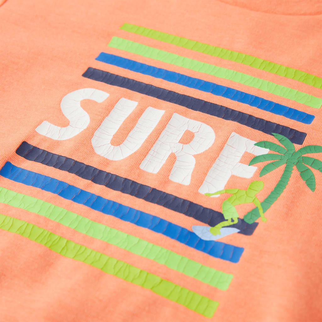 T-shirt enfant orange fluo 128