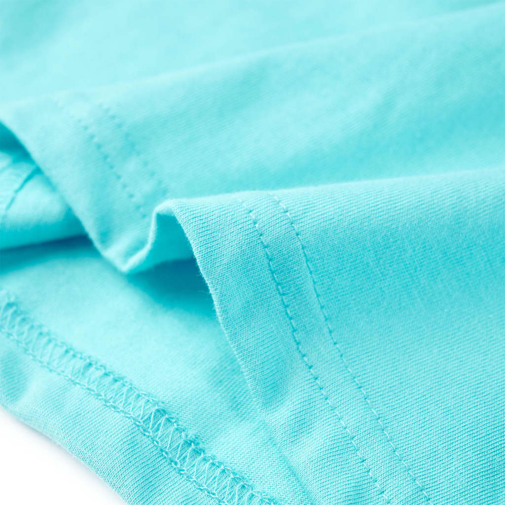 Kinder-Kurzarmshirt Aquablau 116