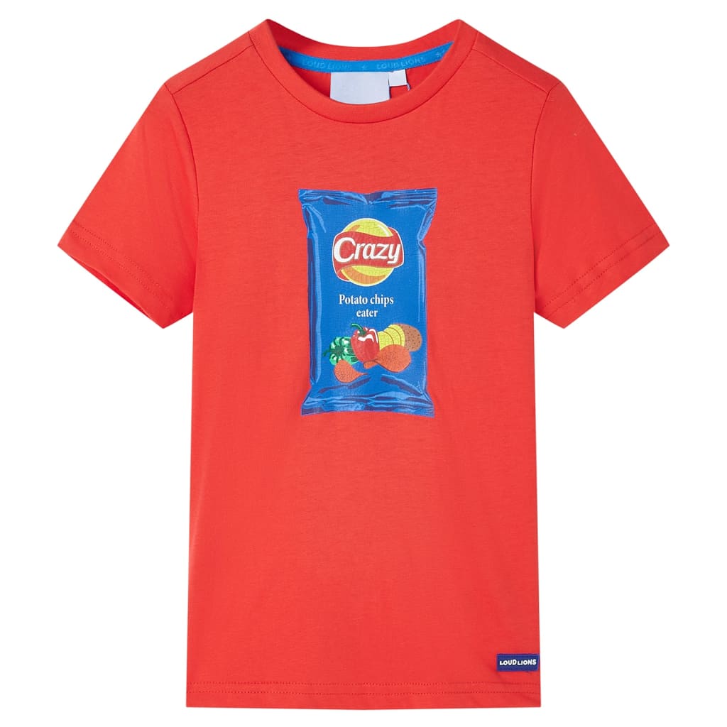 Kids' Short-Sleeve T-Shirt Red 140