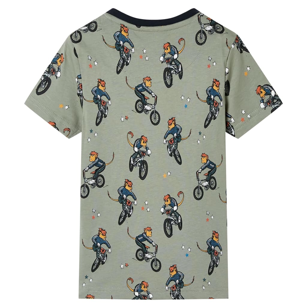Kinderpyjama mit Kurzen Ärmeln Hellkhaki 128