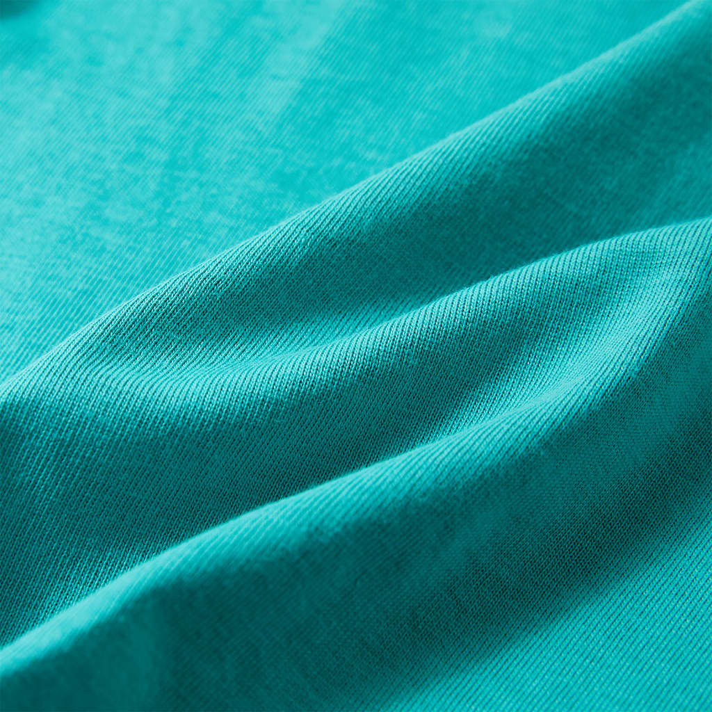 Kids' Short-Sleeved Shirt Dark Mint Green 128