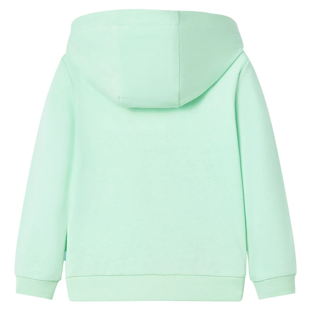 Kids' Hooded Zipper Sweatshirt Light Green 116